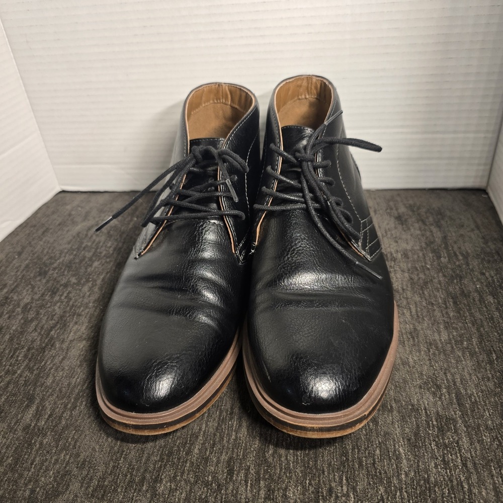 SONOMA Black Men's Lace-Up Ortholite Boots Shoes US Size 8.5